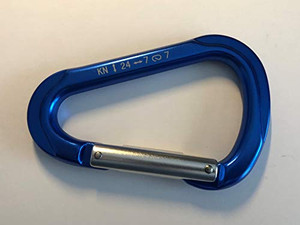 US Stainless Aluminum 1/2" Spring Hook Carabiner 24kn 4.5" Long Grade 7075