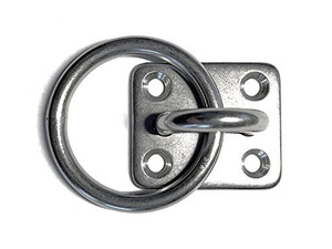 Stainless Steel 316 Square Pad Eye with Ring 3/16" (1 3/8" x 1 1/8") Marine Stainless Steel 316 Square Pad Eye with Ring 3/16" (1 3/8" x 1 1/8") Marine