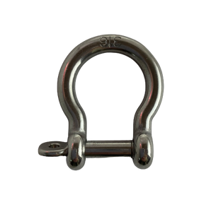 Stainless Steel 316 Bow Shackle with Locking Pin 1/4" (6mm) Marine Grade