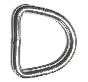 Stainless Steel 316 D Ring Welded 8mm x 50mm (5/16" x 2") Marine Grade Dee