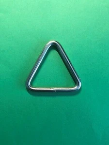 Stainless Steel 316 Triangle Ring Welded 1/4" x 2" (6mm x 50mm) Marine Grade