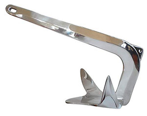 Stainless Steel 316 Bruce Claw Force Anchor 33lbs (15kg) Marine Grade Polished Stainless Steel 316 Bruce Claw Force Anchor 33lbs (15kg) Marine Grade Polished