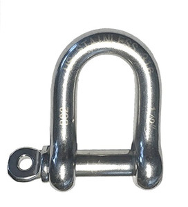 4 Pieces Stainless Steel 316 Forged D Shackle Marine Grade 5/16 Dee 
