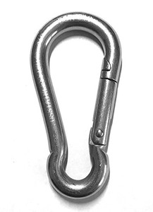 Stainless Steel 316 Spring Gate Snap Hook Clip 2 3/4 Marine Grade