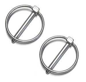 Stainless Steel 316 Linch Pin Ring Catch 10.6mm or 3/8" Marine Grade 2 Pieces
