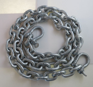 US Galvanized Windlass 1/4" x 4' ISO G4 Anchor Chain HDG with Galvanized Shackles US Galvanized Windlass 1/4" x 4' ISO G4 Anchor Chain HDG with Galvanized Shackles