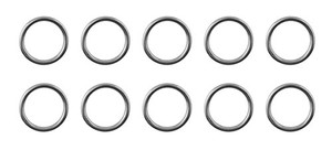 10 Pieces Stainless Steel 316 Round Ring Welded 1/8" x 3/4" (3mm x 20mm) Marine Grade