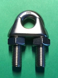 Stainless Steel 316 13mm or 1/2" Wire Rope Clip Light Type Marine Grade