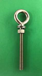 Stainless Steel 316 M12 Eye Bolt Welded 12mm x 120mm (1/2" x 4 3/4") Marine Grad