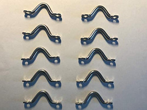 10 Pieces Stainless Steel 316 1/4" (6mm) Pad Eye Bimini 2 1/4" Length Type E Marine Grade