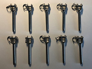 10 Pieces Stainless Steel 316 Small Fork Terminal Marine Grade for 1/8" Wire Rope