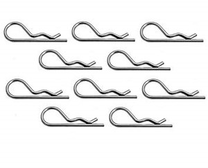 10 Pieces Stainless Steel 316 R Clip Beta Pin 2.0mm (5/64") Cotter Marine Grade