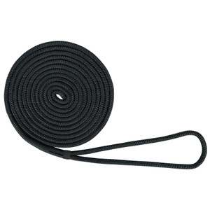 USR Rope Nylon Double Braided Dock Line 1/2" x 20' Black Boat Mooring Sailing USR Rope Nylon Double Braided Dock Line 1/2" x 20' Black Boat Mooring Sailing