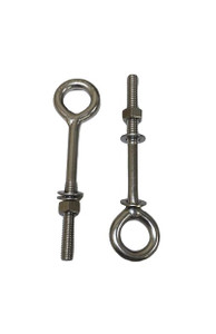 US STAINLESS 2 Pieces Stainless Steel 316 Eye Bolt 5/16" x 4 1/2" UNC No Shoulder Short Thread Marine Grade Pitch of 18