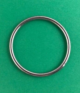 Stainless Steel 316 Round Ring Welded 1/8" x 1 5/8" (3mm x 40mm) Marine