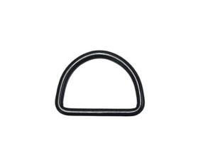 US Stainless Black Stainless Steel 316 D Ring Welded 6mm x 50mm ID (1/4" x 2") Marine Grade Dee