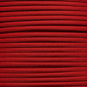 US Ropes Type III Commercial 550 Paracord 100' Hank Made in USA Survival Cord Parachute Outdoor (Imperial Red)