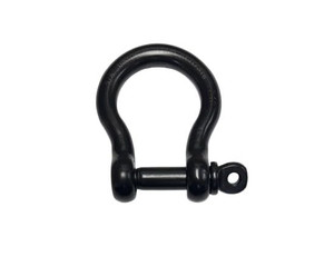 US Stainless Black Stainless Steel 316 Forged Bow Shackle 3/8" (10mm) Marine Grade