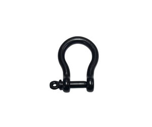 US Stainless Black Stainless Steel 316 Forged Bow Shackle 1/4" (6mm) Marine Grade