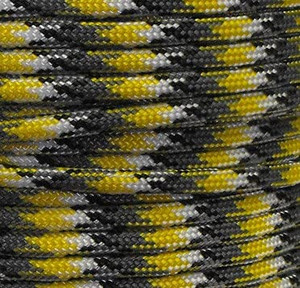 US Ropes Type III Commercial 550 Paracord 100' Hank Made in USA Survival Cord Parachute Outdoor (Yellow Camo)