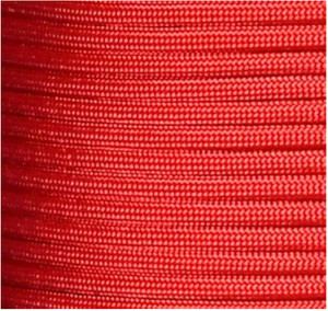 US Ropes Tactical Nylon Micro Cord 1.18mm X 125ft Lightweight Braided Cord (3/64" Diameter) on Spool Camping Boating Home Fishing Garden Jewelry 90lb Test Breaking Load (Imperial Red)