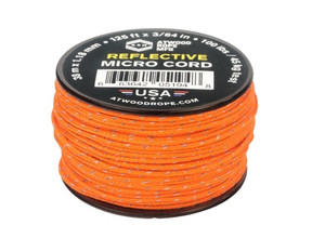 Reflective Neon Orange Micro Cord Paracord