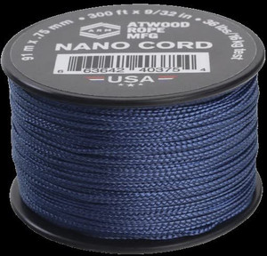 US Ropes Atwood .75mm x 300' Nano Cord Paracord Made in The USA (Navy)