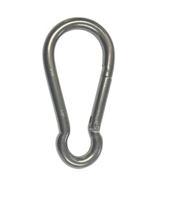 US STAINLESS Stainless Steel 316 Spring Hook No Eye Carabiner 1/2" (13mm) Marine Grade