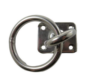 US Stainless Stainless Steel 304 Square Pad Swivel Eye with Ring 5/16" 8mm