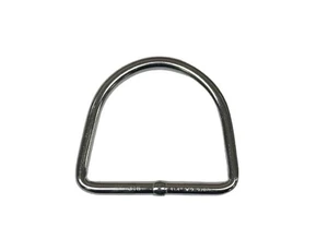 US Stainless Stainless Steel 316 D Ring Welded 6mm x 60mm (1/4" x 2 3/8") Marine Grade Dee