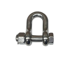 US STAINLESS Stainless Steel (316) Anchor Shackle 5/8" (16mm) Oversized Bolt Pin Forged US Type Marine Grade D Shackle