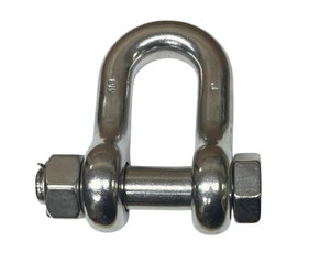 US STAINLESS Stainless Steel (316) Anchor Shackle 1" (25mm) Oversized Bolt Pin Forged US Type Marine Grade D Shackle
