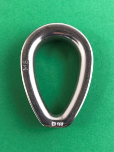 Stainless Steel 304 Wire Rope Thimble Casting with Closed End 5/16" (8mm)