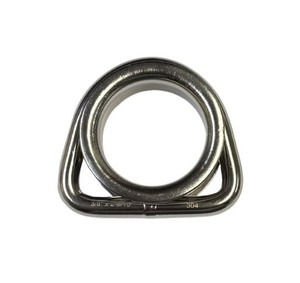 US Stainless 304 Stainless D Ring with Thimble Welded 10mm (3/8" x 2 9/16")