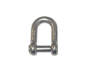 US Stainless Stainless Steel 316 D Shackle with Hex Sink Pin 10mm (3/8")