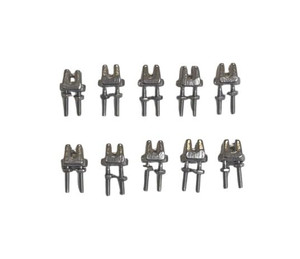 US STAINLESS 10 Pieces 316 Stainless 1/16" 1.5mm Standard Wire Rope Clip