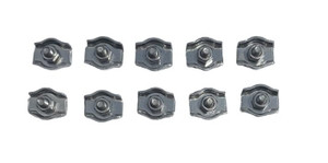 US STAINLESS 10 Pieces 316 Stainless Single Clamp Wire Clip 3mm (1/8")
