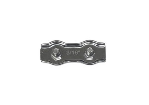 US STAINLESS Stainless Steel 316 Double Clamp Wire Clip 5mm (3/16")
