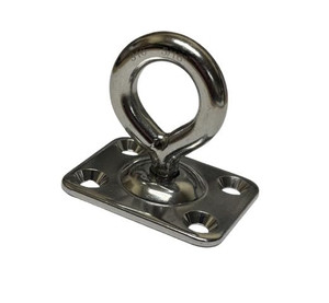 US Stainless 316 Stainless Square Swivel Pad Eye 5/16" 8mm Marine Grade