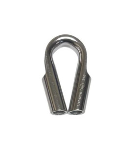 US STAINLESS 316 Stainless Wire Rope Thimble Captive Tubular 8mm (5/16")