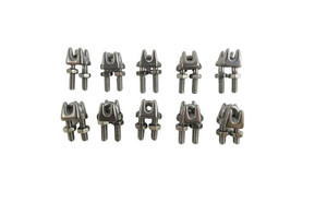US STAINLESS 10 Pieces Stainless Steel 304 3/16" 5mm Standard Wire Rope Clip for 3/16" Wire Rope