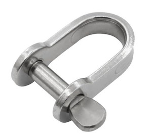 US STAINLESS 4 Pieces 316 Stainless Flat D Shackle Stamped Light Duty 4mm
