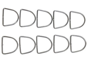 US Stainless 10 Pieces Stainless Steel 304 D Ring Welded 4mm x 40mm Dee