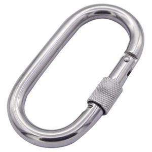 US STAINLESS Stainless Steel 316 Straight Snap Link with Nut 5mm (3/16")