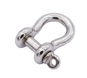 US Stainless 316 Stainless Bow Shackle 5/8" Forged US Type Oversized Pin