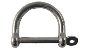 Stainless Steel 316 Wide D Shackle 3/16" (5mm) Marine Grade