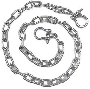 Stainless Steel 316 Anchor Chain 1/4" (6mm) by 4' long with quality shackles