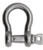 Stainless Steel 316 Bow Shackle 1/4" Forged US Type Oversized Pin Marine Grade Stainless Steel 316 Bow Shackle 1/4" Forged US Type Oversized Pin Marine Grade