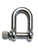 Stainless Steel 316 D Shackle 5/32" (4mm) Marine Grade