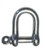Stainless Steel 316 Forged D Shackle Marine Grade 1/2" Dee (12mm)